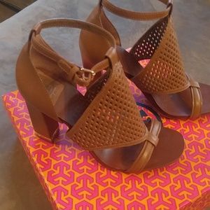 Sandal heels only wore once indoors, like new cond